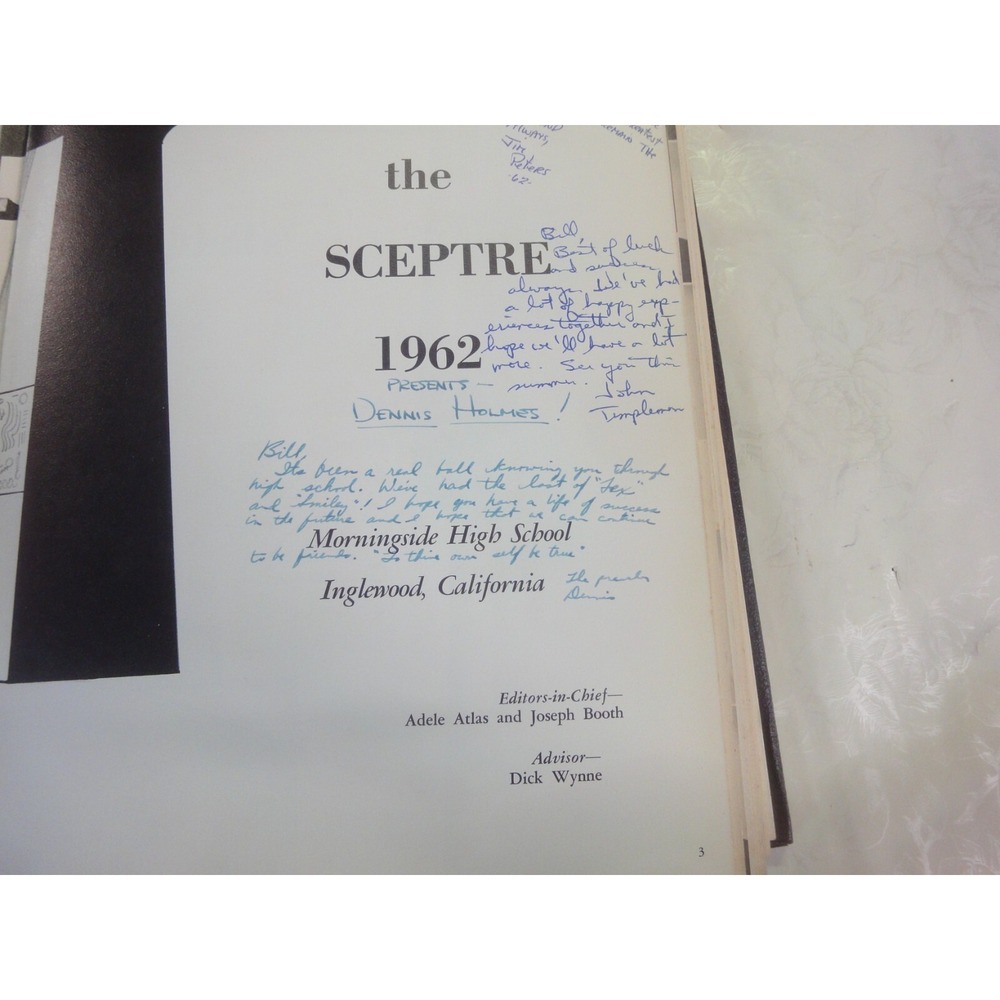 Vintage 1962 Morningside High School Inglewood California SCEPTRE Yearbook